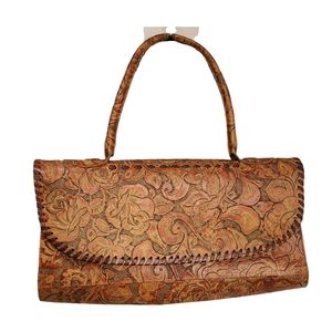 𝅺Carla Mancini Genuine Leather Floral Purse